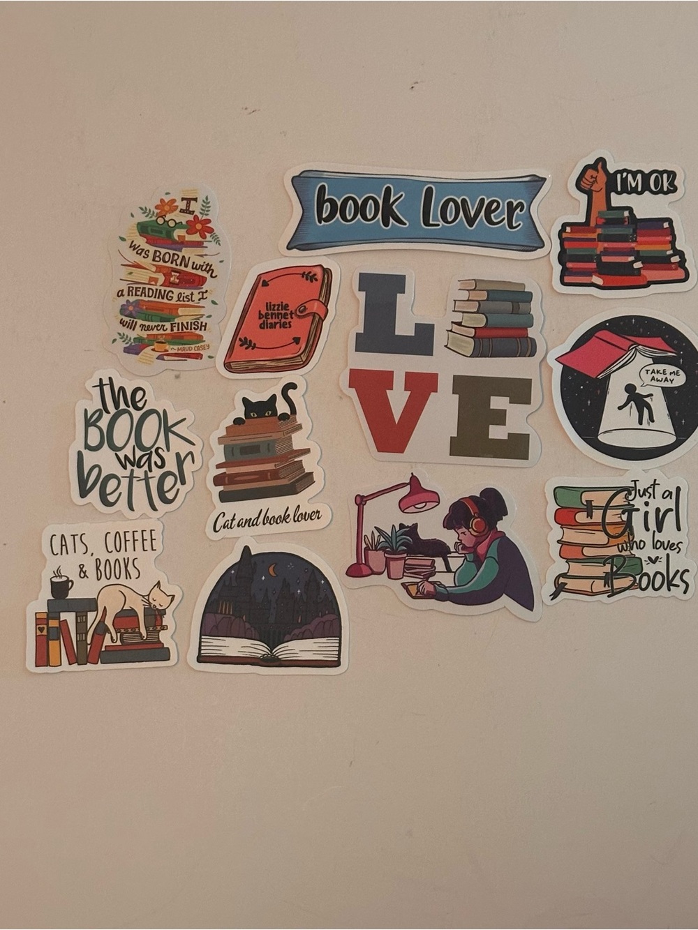 Books & Reading Scrapbooking/Junk Journal/Kindle Mixed Sticker Lot Multicolor